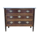 Louis XVI XIXth chest of drawers in mahogany and walnut and white marble top