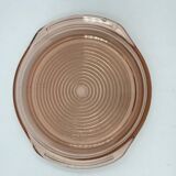 Pink glass platter