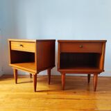 Paire de tables de chevet scandinave Vintage 1960