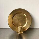Vintage brass wall candle holder sconce diameter 18 cm