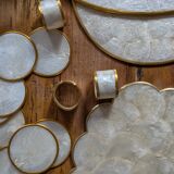 Set of 6 mother-of-pearl napkin rings