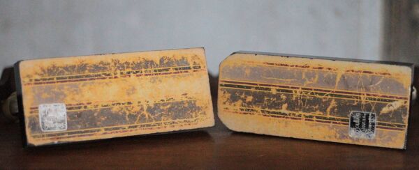 Serre-livres vintage, oiseau laiton socle marbre noir, animaux laiton