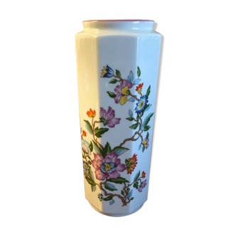 Ceramic vase decorations vintage Japanese flowers