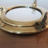 Mirror window in brass 70s - 29cm