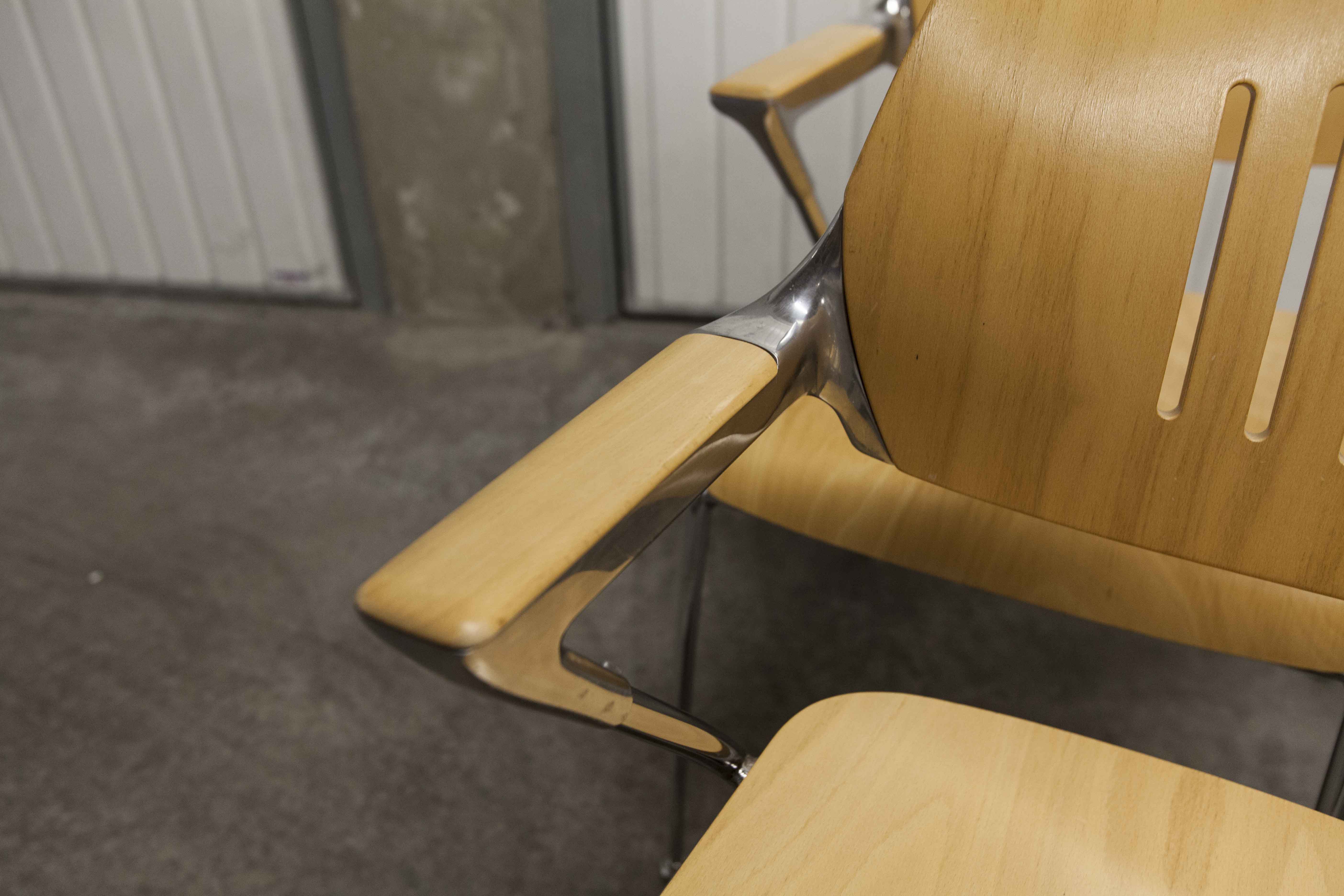 Lot of 6 "Golf" model chairs designed by Francesco Zaccone for the Brunner brand