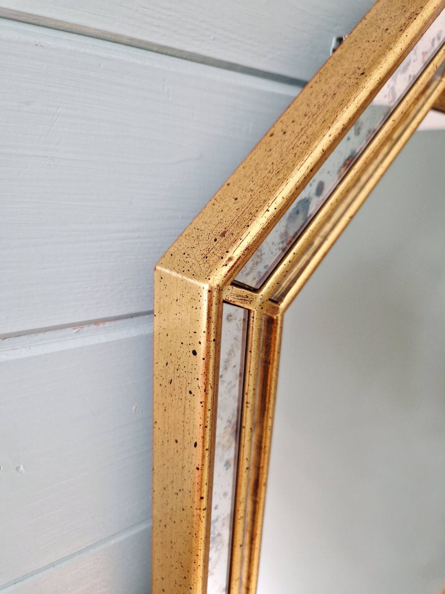 Mirror with wooden gilded frame, Deknudt (Belgium), 1970