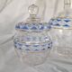 3 Antique Pieces Cut Crystal, Enameled - Early 20th Century