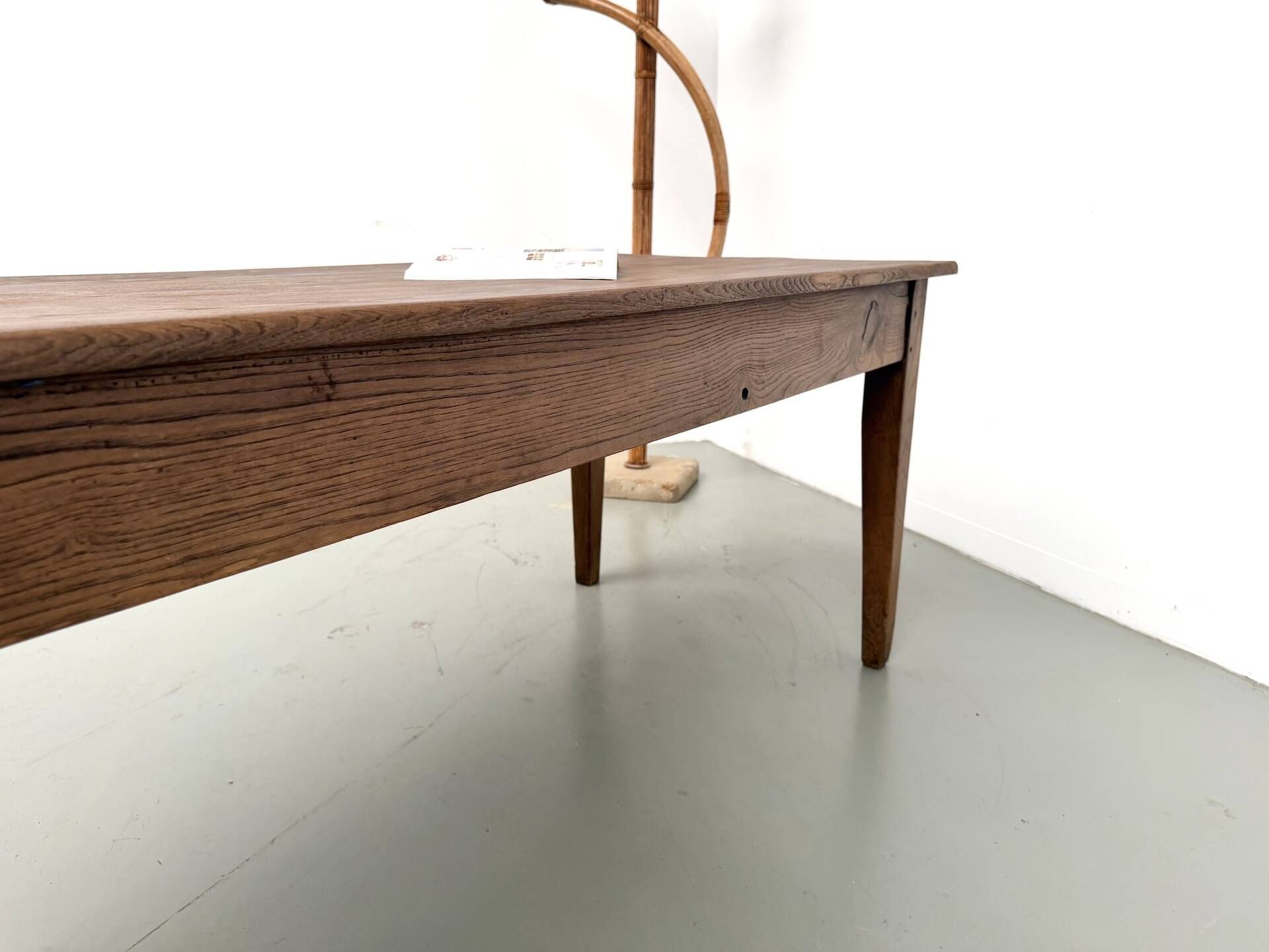 Solid oak farmhouse table, 1930s.