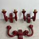 Art Deco ceramic wall lights, adjustable arms