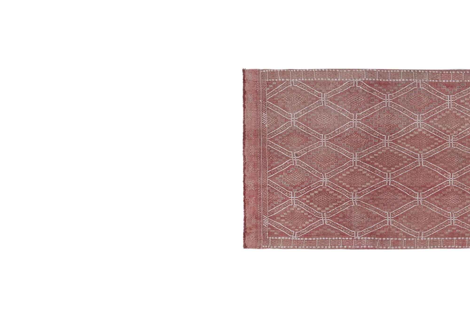 Vintage Turkish hallway rug 85x293 cm