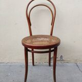 Pair of chairs Thonet n.  14 from 1861-1865, marked with a 1A label and a sun print