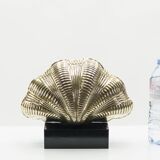 Pair of Italian lamps brass shell around 1960