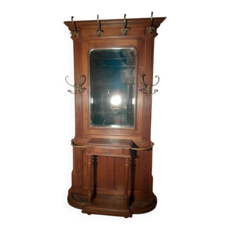 Walnut coat rack wardrobe