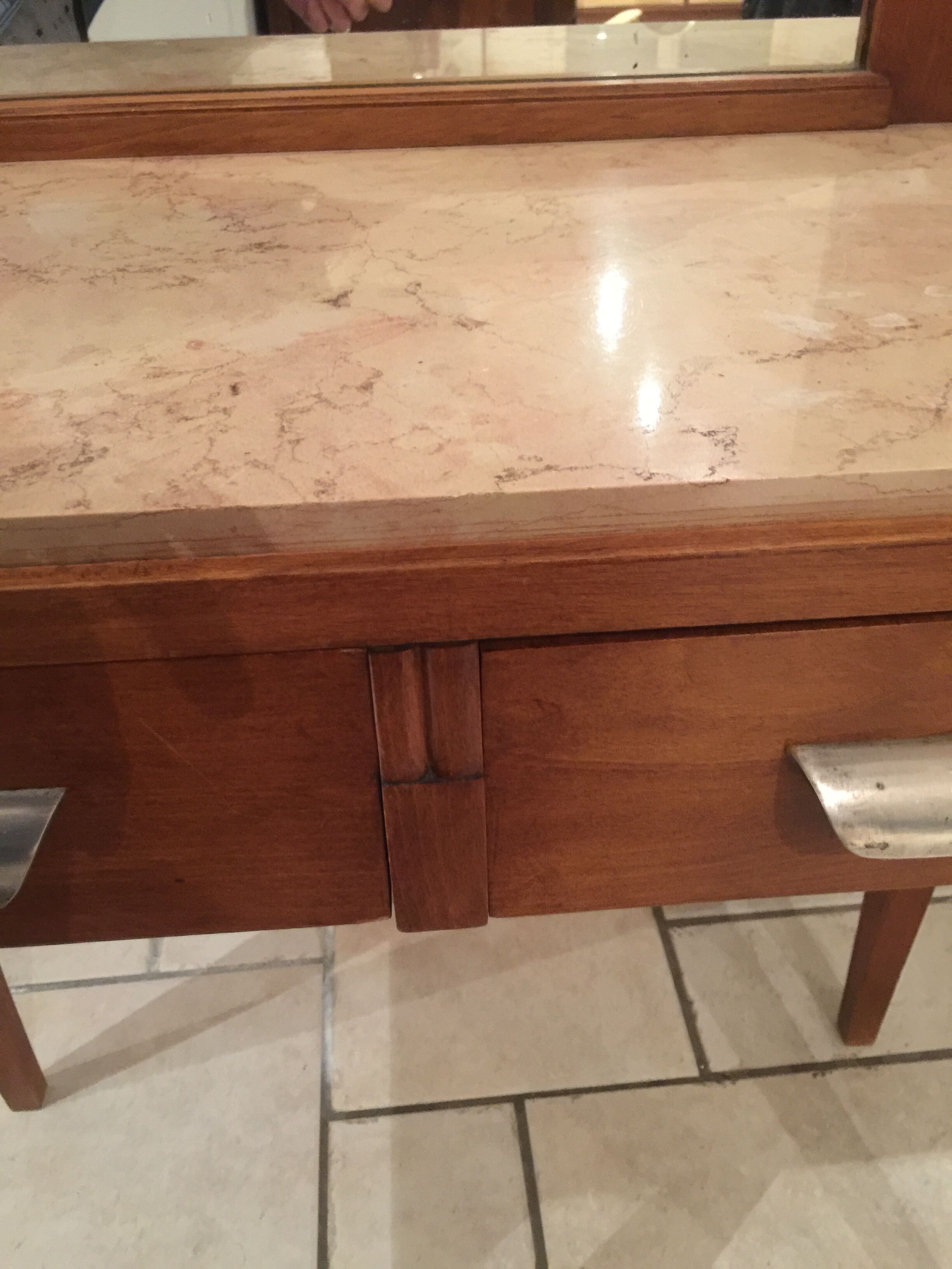 Art deco dressing table and marble