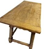 Vintage wooden bobbin console / side table