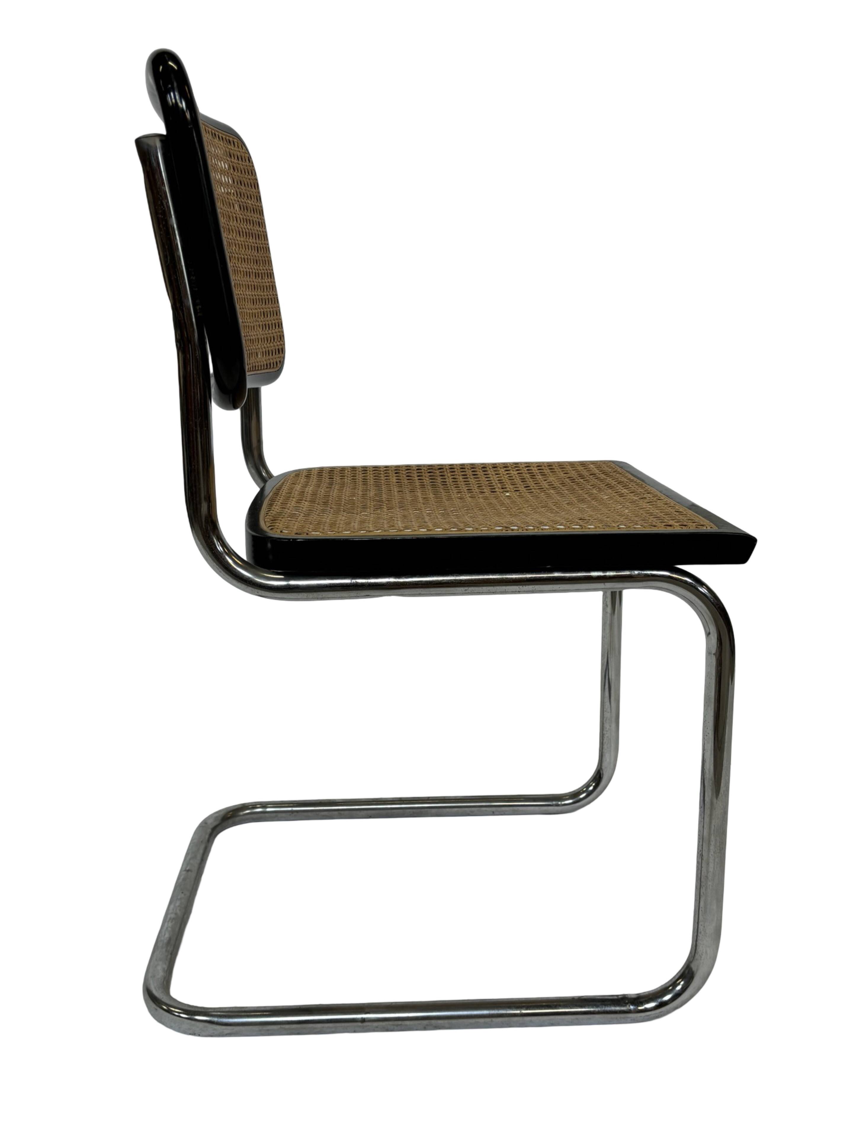 Cesca chair b32 model in chrome and black by Marcel Breuer