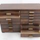 1940s Industrial Beech Wooden Chest of Drawers