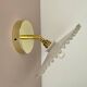 Vintage lampshade wall light in white opaline