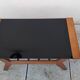 Table basse vintage époque reconstruction année 50 bois verre