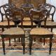 Set of 8 Louis Philippe 19th century mahogany chairs with caned seats