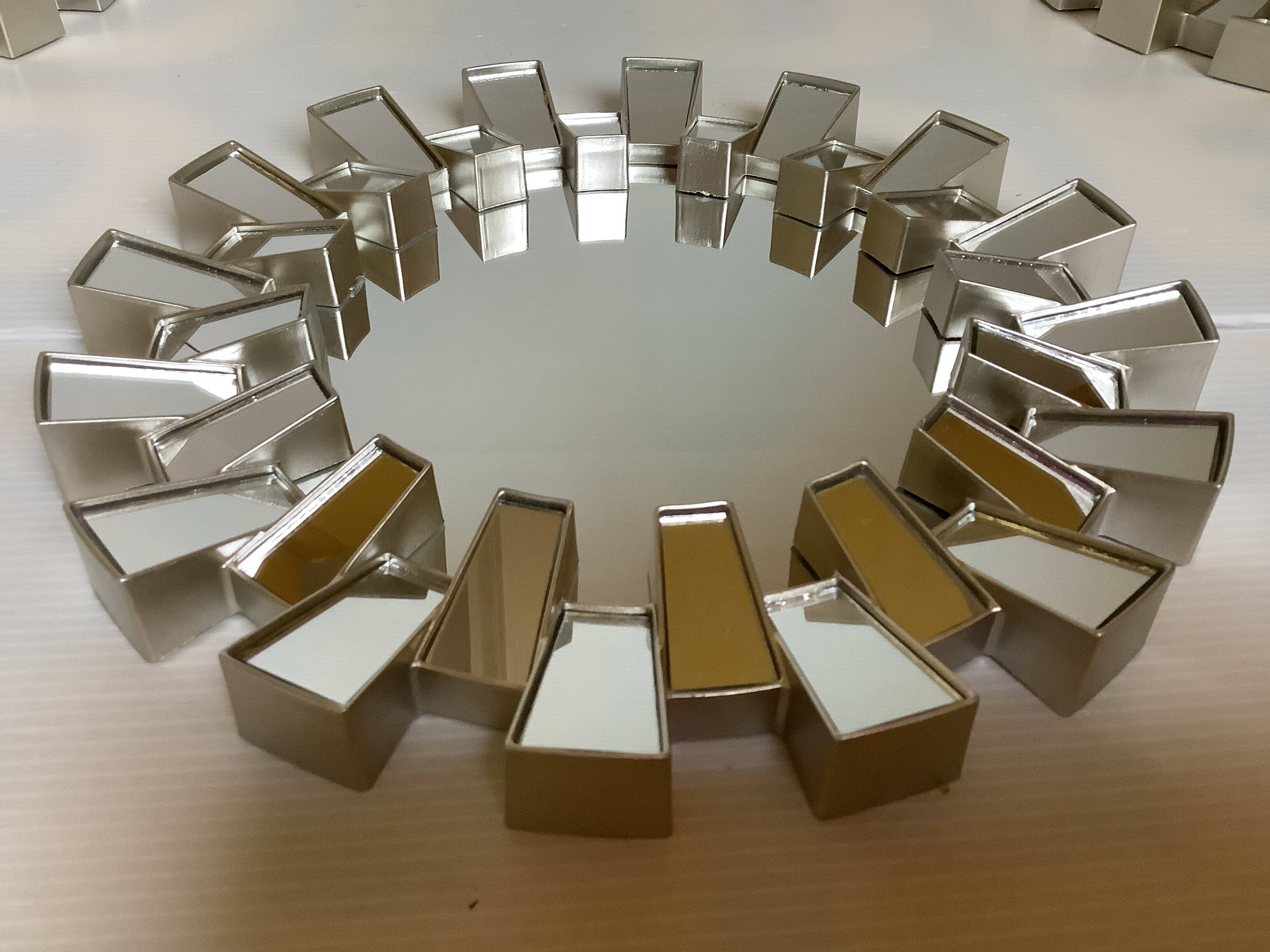 Trio of silver-framed mirrors