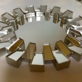 Trio of silver-framed mirrors