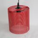 Hanging lamp red perforated sheet metal