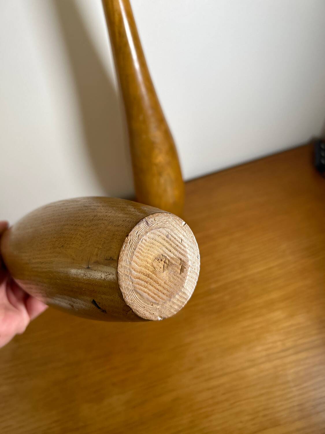 Pair of old juggling clubs