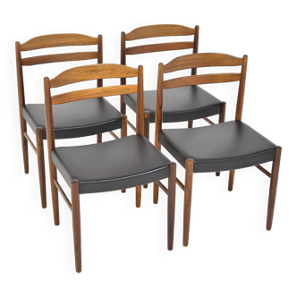Set of 4 rosewood chairs, Albin Johansson & Söner, Sweden, 1960