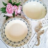 Antique serving dishes in iron earthenware