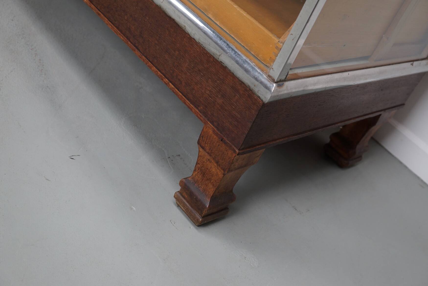 Vintage British maple & oak haberdashery cabinet or shop counter, 1930s