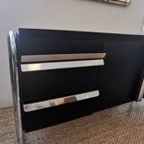 Vintage metallic sideboard in the Bauhaus style of the 70s