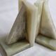 Pair of vintage onyx bookends, 70s, 14.5 cm