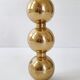 Suite of 3 candle holders in vintage solid brass 1950