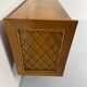 Antique French vintage 50s design wooden and rattan sideboard
