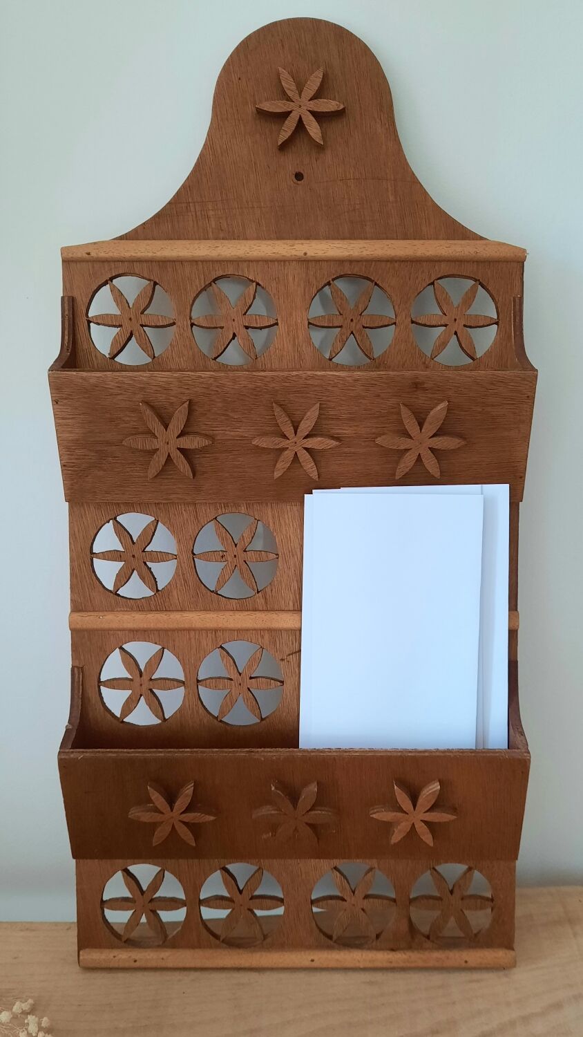 Wooden letter holder