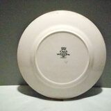 Ancienne assiette de Longwy décor Florian guirlande de fleurs