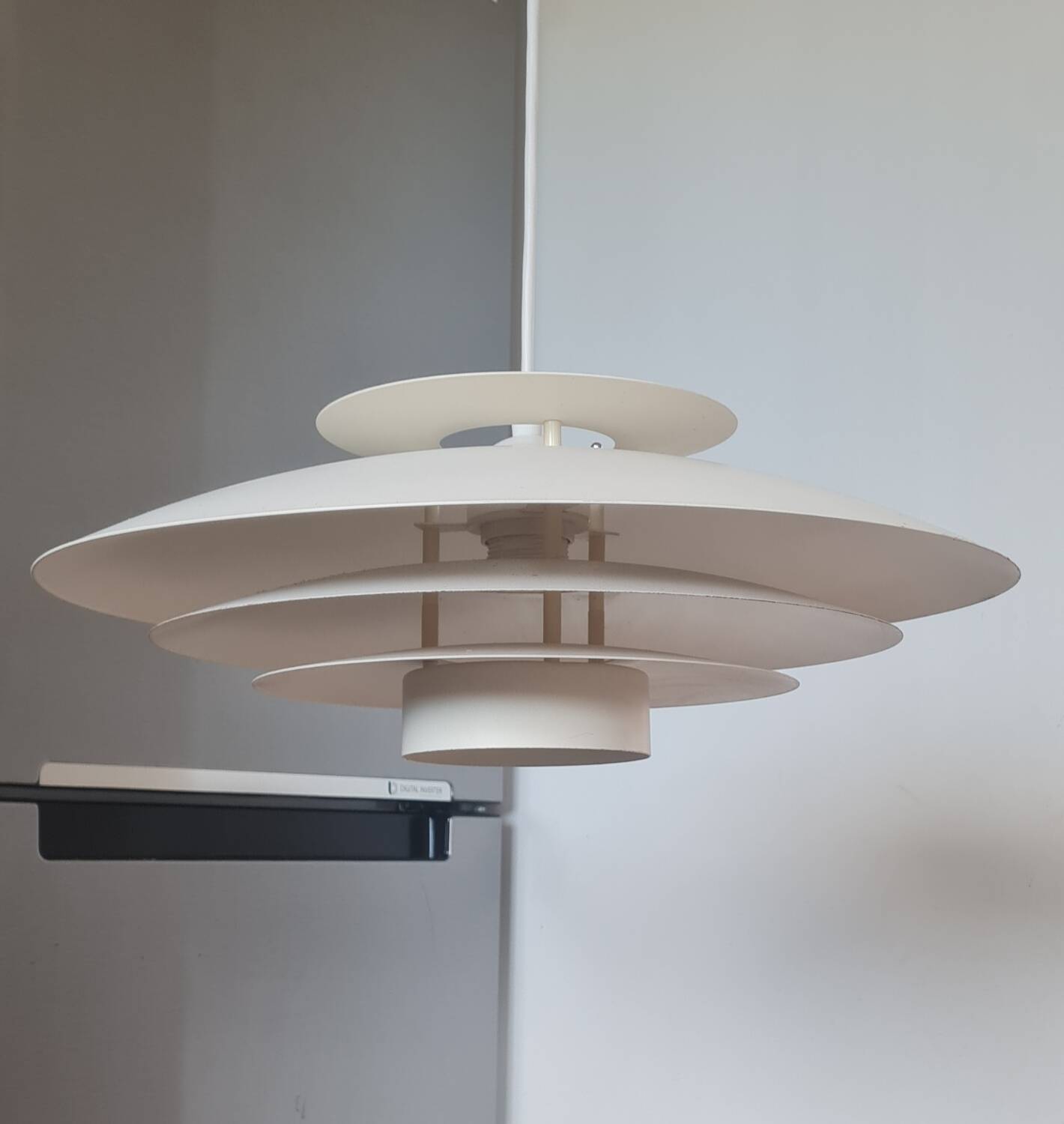 Scandinavian pendant light "Jeka" white 1970