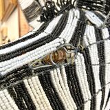 Trophy - wall lamp zebra head in beads