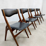 Vintage dutch design dining chairs Aska Louis van Teeffelen Webe