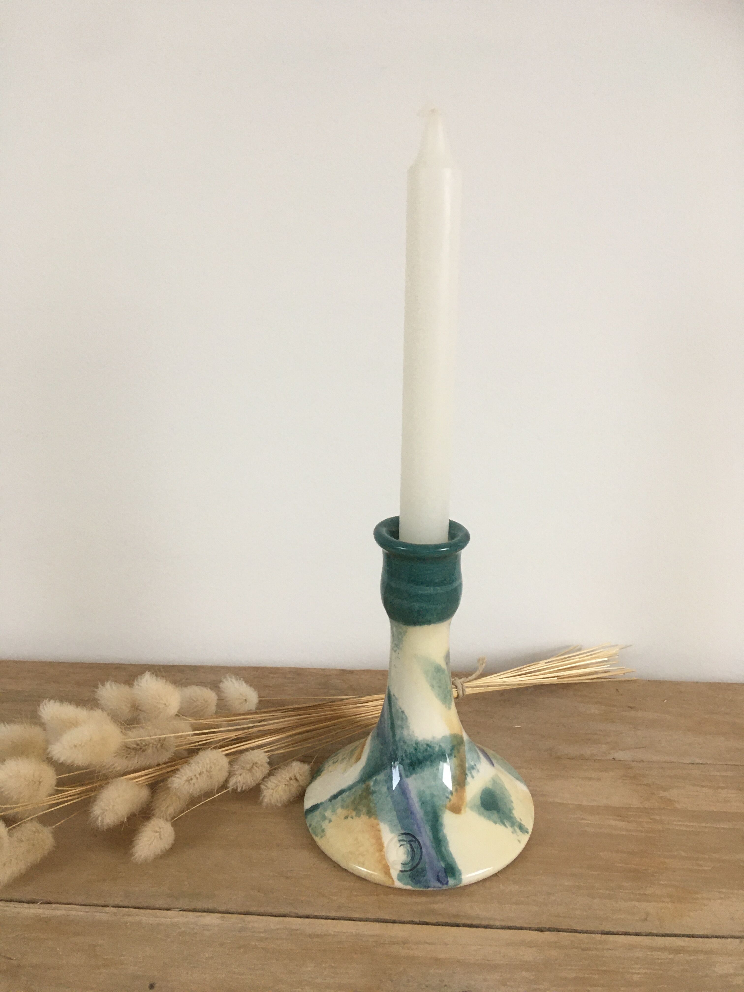 Handmade ceramic candle holder