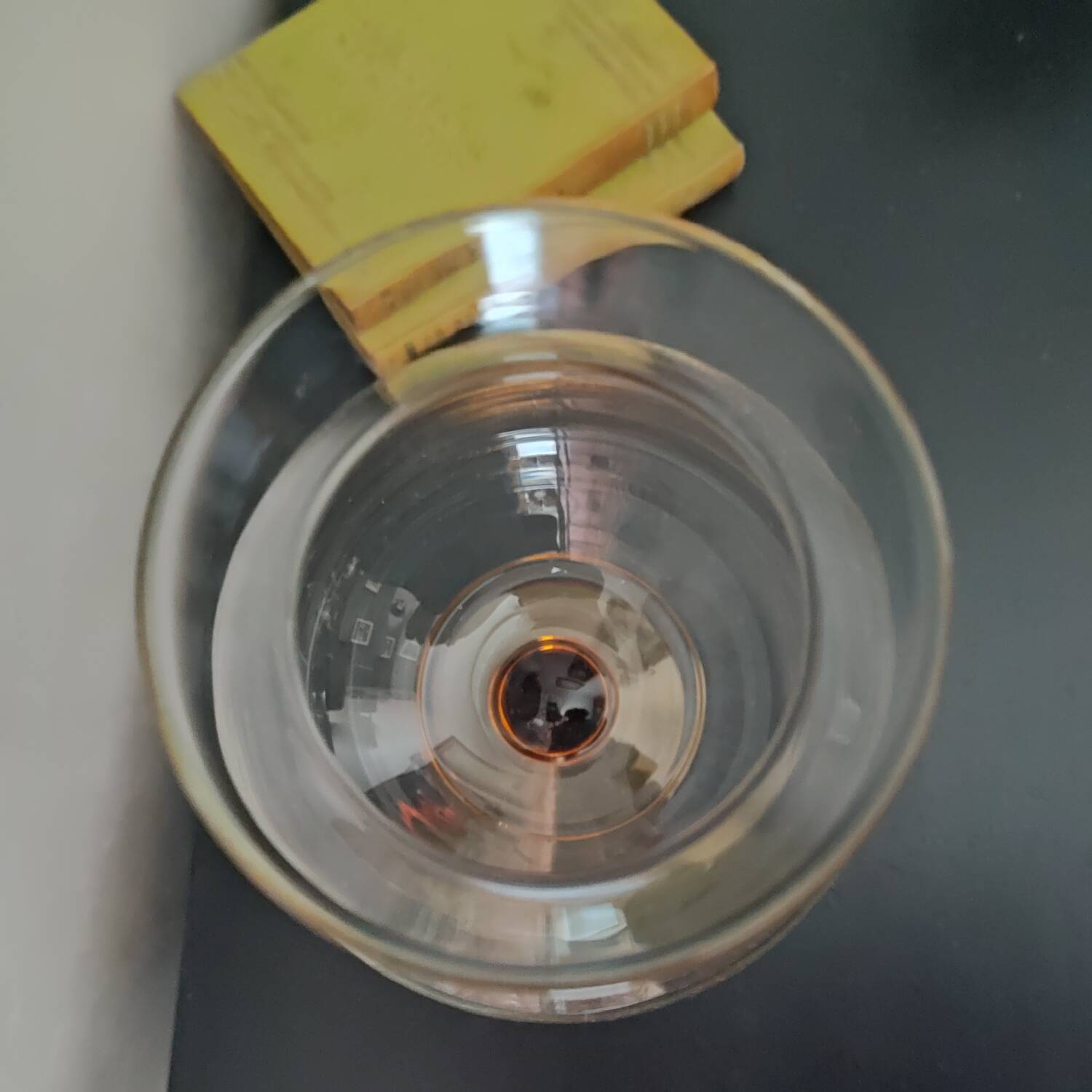 Vintage 70s glass stemmed vase