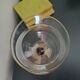 Vintage 70s glass stemmed vase