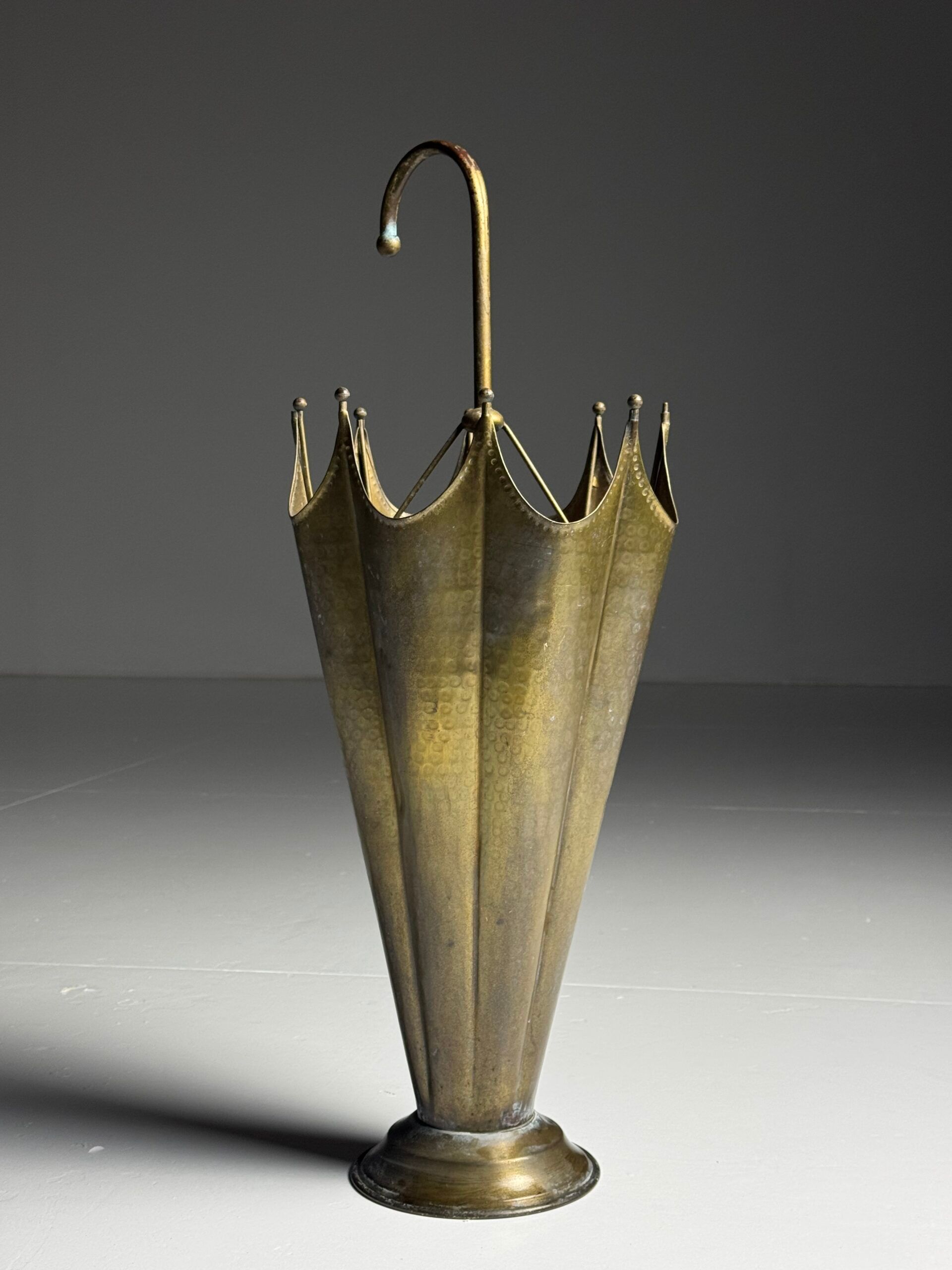 Vintage copper umbrella stand