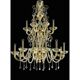 Imperial Gold "Curls" Murano Glass Venetian Chandelier