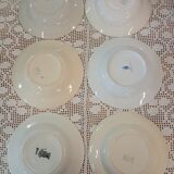 6 mismatched antique soup plates