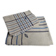 Vintage table set, damask tablecloth and 8 embroidered napkins with blue and white patterns