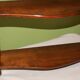 Napoleon III wall shelf in solid blond walnut in Asian bamboo style with 3 trays XIX