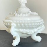 Vintage opaline glass candy dish
