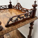 Napoleon III display stand in marquetry mahogany, 19th century.